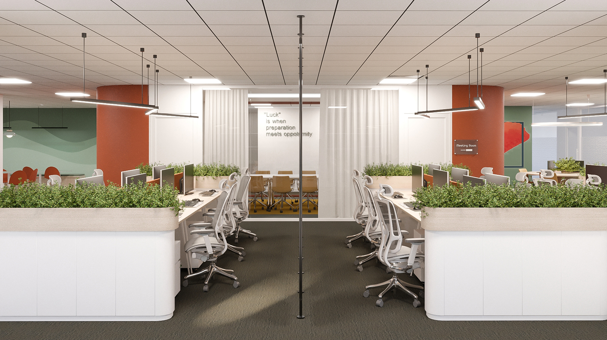 Sustainable applications in interior design for green offices